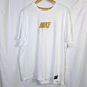 Nike Vintage Olympics Gold  Medal White T-shirt 80s, Center Swoosh, Cotton XXL